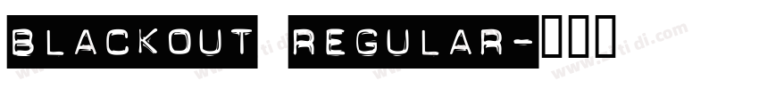 Blackout Regular字体转换